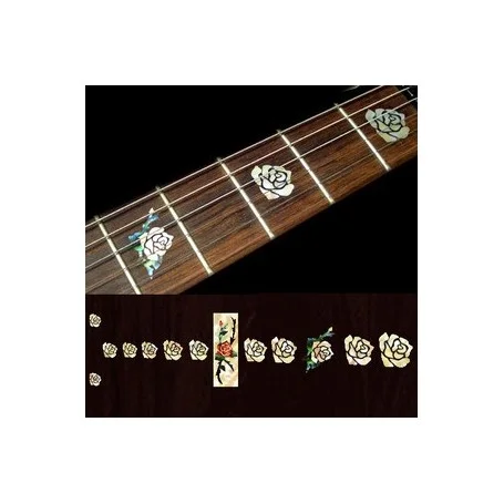 Vente Flash Sticker guitare touche rose vieux blanc pearl