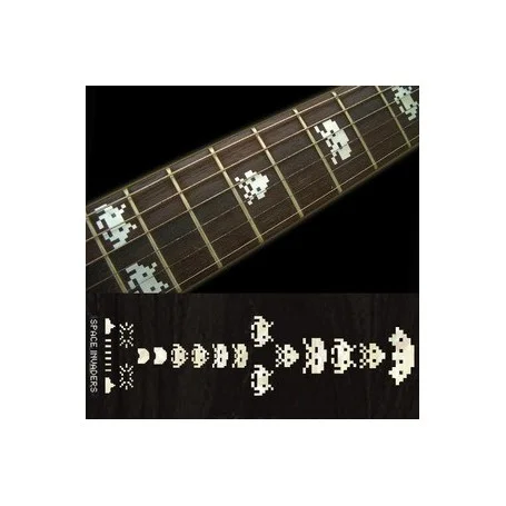 Petit Prix Sticker guitare touche invasion de l‘espace blanc abalone