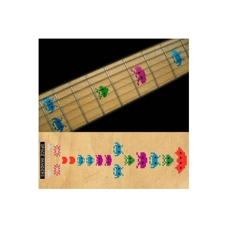 Réduction Sticker guitare touche invasion de l‘espace colore