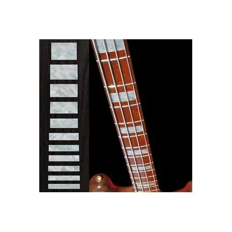 Haute Qualité Sticker guitare touche Jazz Bass® bloc blanc abalone basse