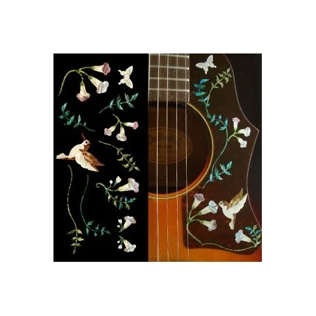 Expédié Aujourd'hui Grand sticker guitare assortiment Hummingbird bois