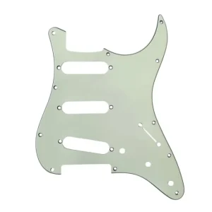 Pickguard Stratocaster SSS mint green 3 plis, vintage 62, compatibilité standard Commander Vite