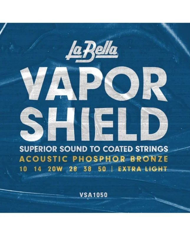 Cordes La Bella Vapor Shield Series acoustiques en bronze phosphoreux extra légères Pas Cher