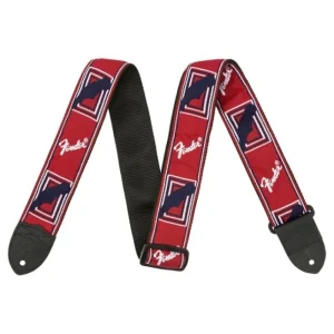 Marque Sangle Fender rouge Monogrammé