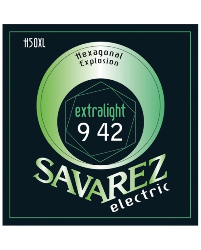 CORDES ÉLECTRIQUE EXTRALIGHT 009-042 SAVAREZ® HEXAGONAL EXPLOSION Nouvel Arrivage