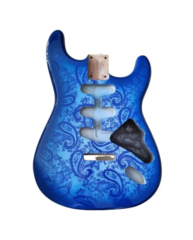 Corps Stratocaster Blue Paisley, Aulne 3 pièces Paiement Sécurisé