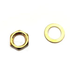 Dernier Modèle 1 écrou + un 1 rondelle Dorés pour potentiomètre US- All Parts