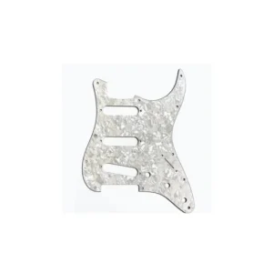 Réduction Pickguard Stratocaster USA 3 ply White Pearloid