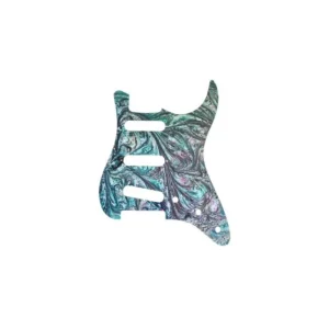 Pickguard pour Stratocaster SSS, 11 trous, vert marbré-Guyker Achat Immédiat