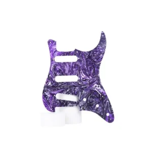 Pickguard pour Stratocaster SSS, 11 trous, violet marbré-Guyker Prix Réduit