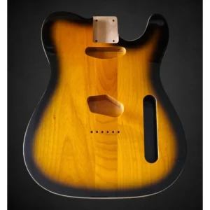 Corps Telecaster Sunburst 2 tons, double binding, verni gloss Soldes