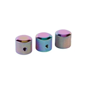 Retour Gratuit Bouton guitare & basse Guyker – Finition doré & arc-en-ciel – Ø 6 mm