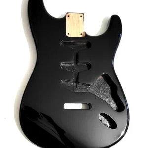 Corps Stratocaster Metallic Black, frêne 3 pièces, Vernis gloss Retour Gratuit