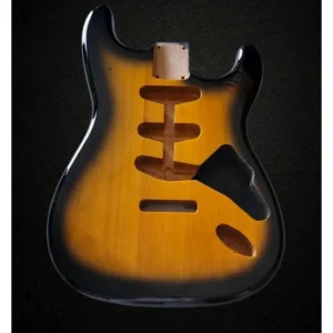 Corps Stratocaster SSS, Sunburst 2 tons, aulne 3P Remise