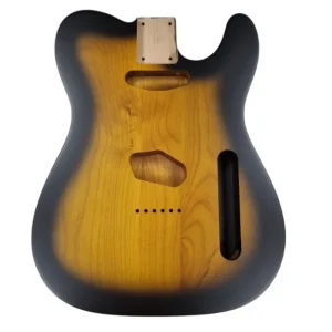 Corps Telecaster Sunburst 2 tons, Aulne verni, 3 pièces, Certifié