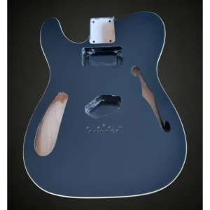 Corps Telecaster Thinline gaucher, Black et double binding crème Offre Exclusive