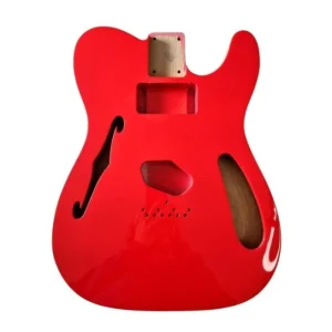Prix Bas Corps Telecaster Thinline Fiesta Red et double binding crème