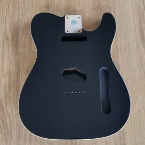 Corps Telecaster Noir, double binding, Aulne 3 pièces Authentique