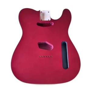 Corps Telecaster Metallic Red et double binding, Aulne Paiement Sécurisé
