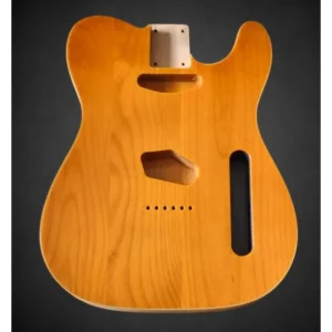 Populaire Corps Telecaster, finition bois naturel et double binding, vernis Gloss