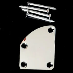 Dernière Chance Plaque de Manche courbe, chrome + 4 vis