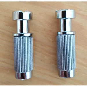 Super Prix Set de 2 Vis + 2 Inserts Metrique Chrome diamètre 11mm pour cordier stoptail