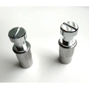 Set de 2 Vis + 2 Inserts Metrique Chrome diamètre 12mm pour cordier stoptail Expédition Rapide