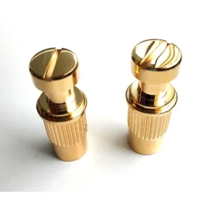 Paiement Sécurisé Set de 2 Vis + 2 Inserts Metrique Gold diamètre 12mm pour cordier stoptail
