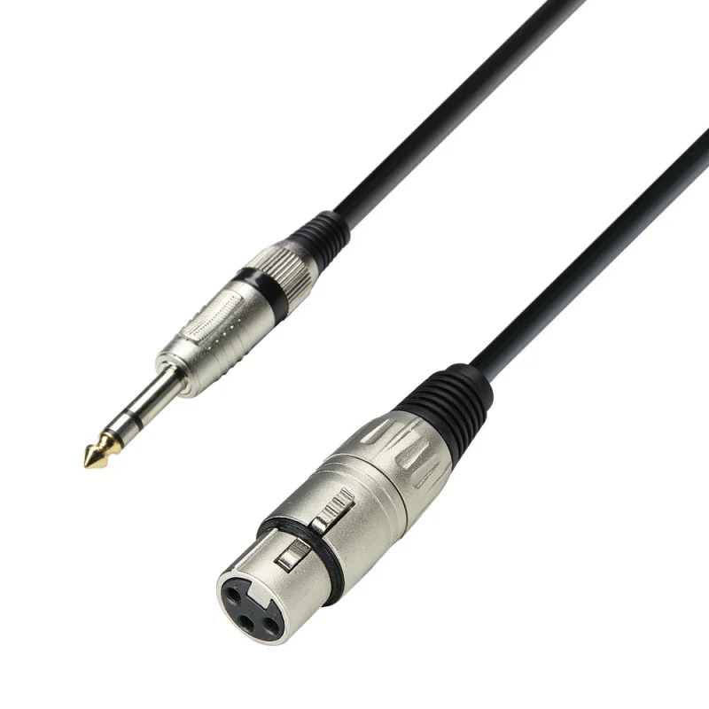3 STAR BFV 0100 - Câble Micro XLR Femelle Vers Jack 6,35mm Stéréo 1M Authentique