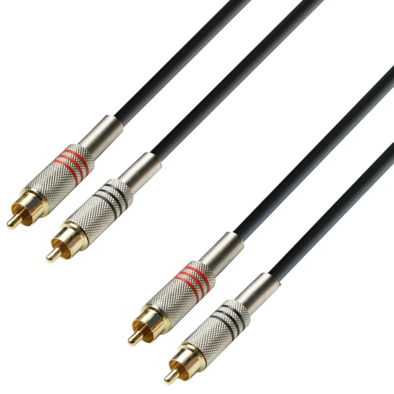 Offre Exclusive Câble Audio 2 X Rca Mâle Vers 2 X Rca Mâle 3 M