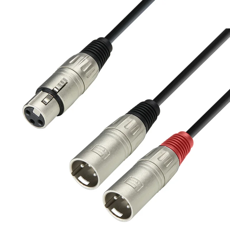 Câble audio embase XLR sur 2 connecteurs XLR, 1 m Satisfait Ou Remboursé