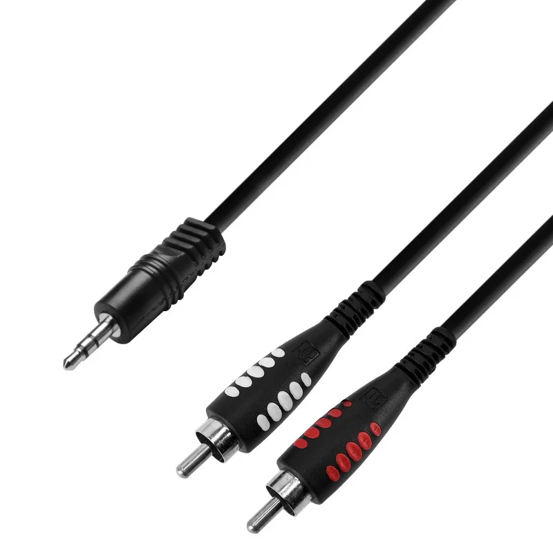 Authentique Câble Audio Mini-Jack 3,5 Mm Stéréo Vers 2 X Rca Mâle 3 M