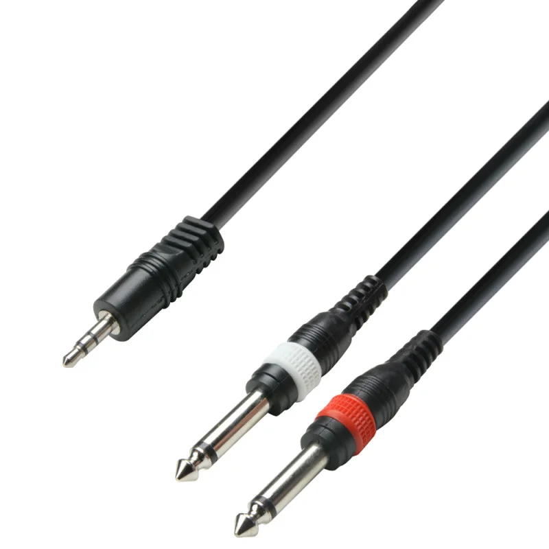 Acheter En Ligne Câble Audio Mini-Jack 3,5 Mm Stéréo Vers 2 X Jack 6,35 Mm Mono 3 M