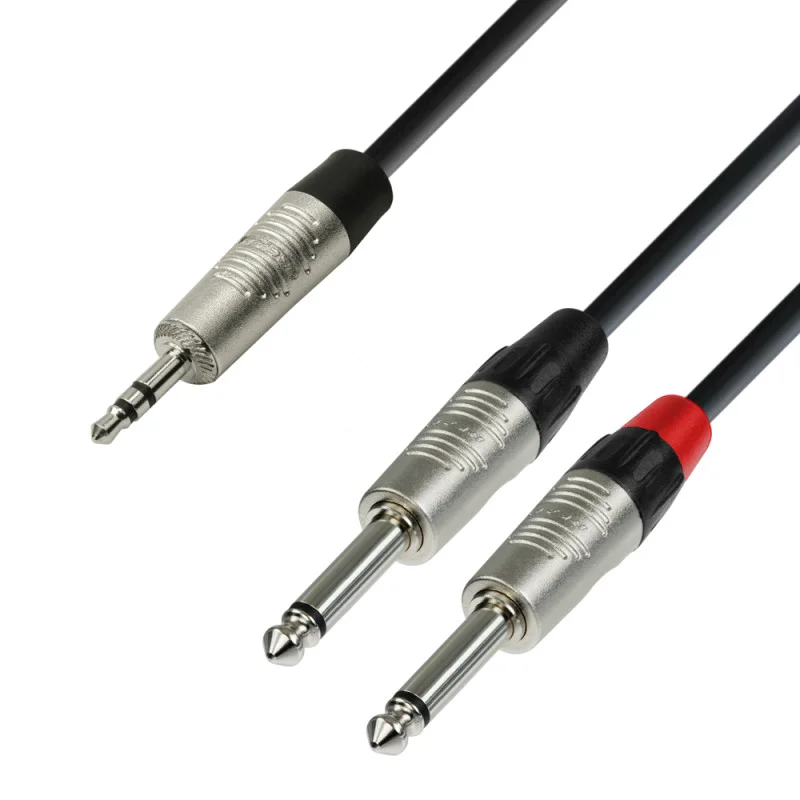Populaire Câble Audio Rean Mini-Jack 3,5 Mm Stéréo Vers 2 X Jack 6,35 Mm Mono 1,5 M