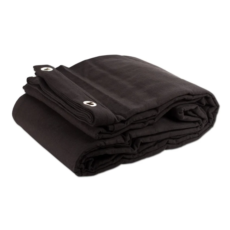 Pendrillon noir 4m x 3m, 300g/m² - Traité Difficilement inflammable Réduction