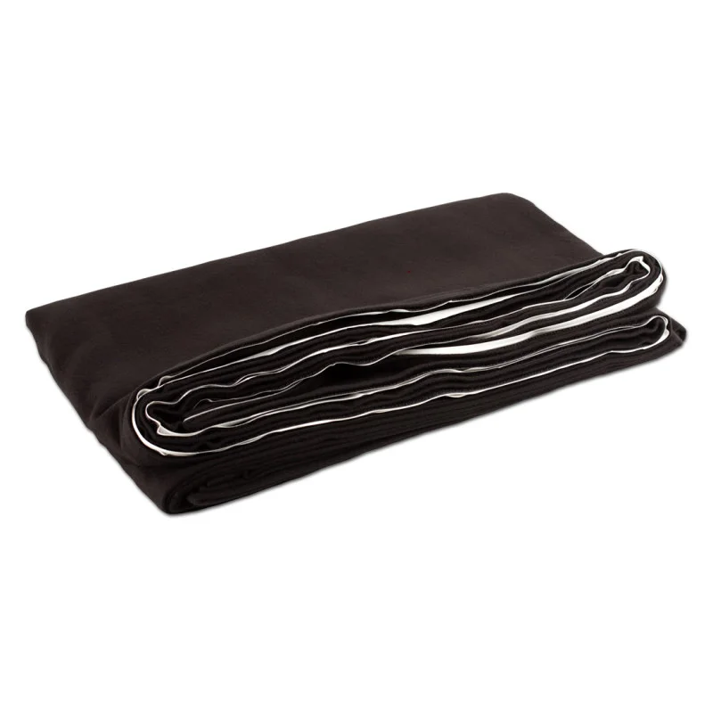 Seulement Aujourd'hui Jupe de scène noir 2m x 0,6m, 300g/m² - Velcro - Traité Difficilement inflammable