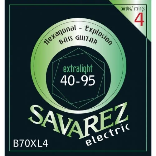 Meilleure Vente Savarez B70XL4 Bass Electric Hexagonal Explosion Extra Light